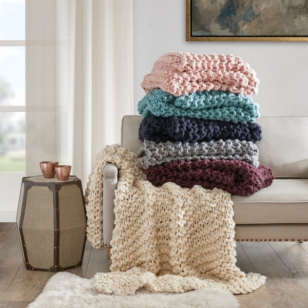 knit cozy blankets and throws