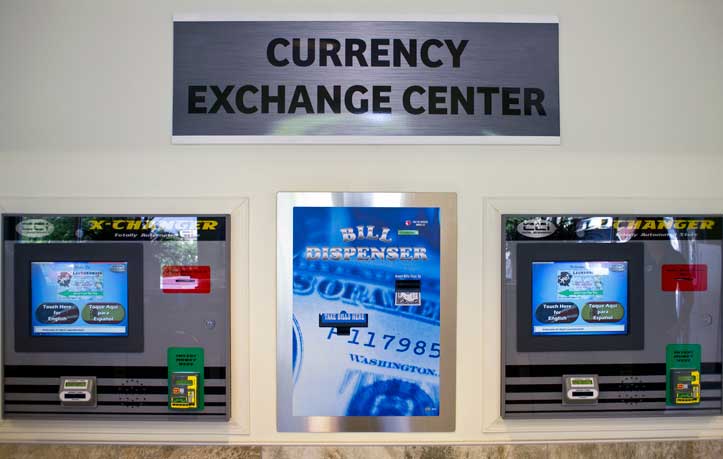 Spot Laundromat's Currency Exchange Center