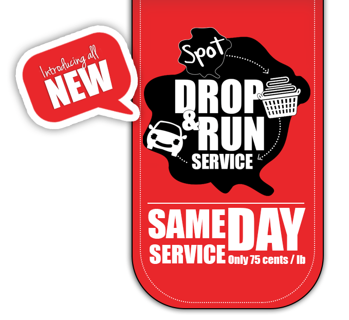 Same Day Laundry Service Spot, Drop & Run Laundry Service