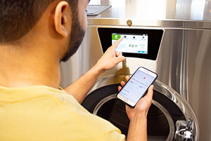 Spot laundromat offers you contactless payment options on modern, clean equipment.