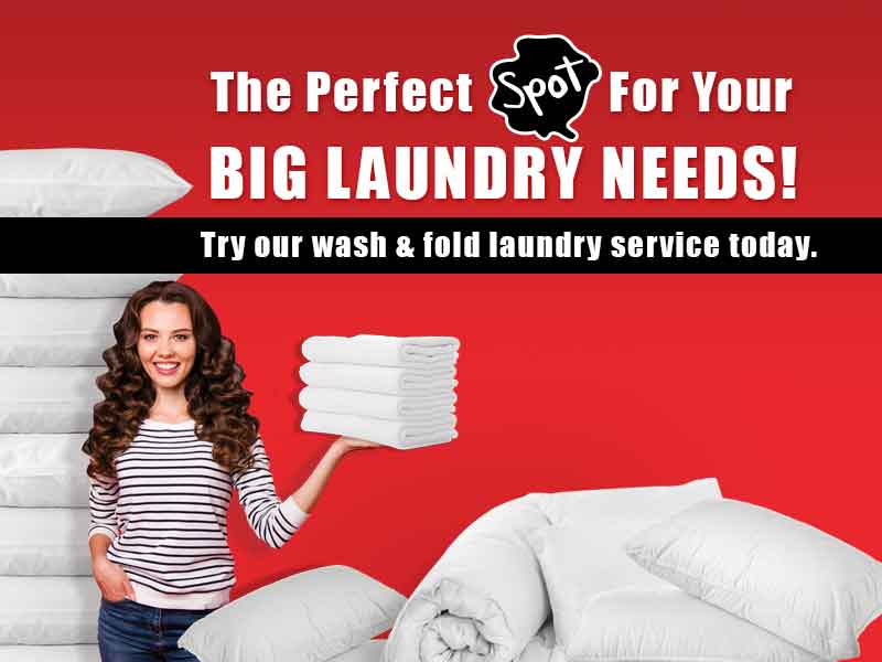 Spot Wash dry and fold laundry service.