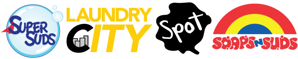 SuperSuds Logo, Laundry City Logo, Spot Laundromat Logo, Soaps N Suds Logo