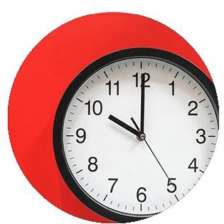 Clock showing the hours of operation for Spot Laundromat