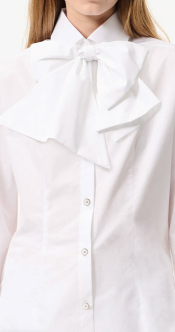 Chanel cotton poplin ruffled shirt